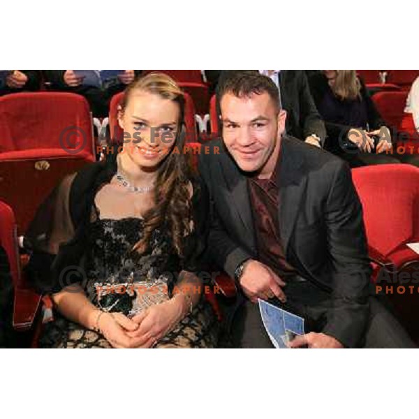 Dejan Zavec, Tina Maze at the Slovenian sportsman of the year 2010, Ljubljana, Slovenia 