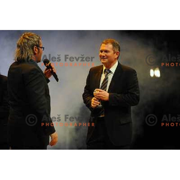 Tomaz Langerholc, Matjaz Kek at the Slovenian sportsman of the year 2010, Ljubljana, Slovenia 