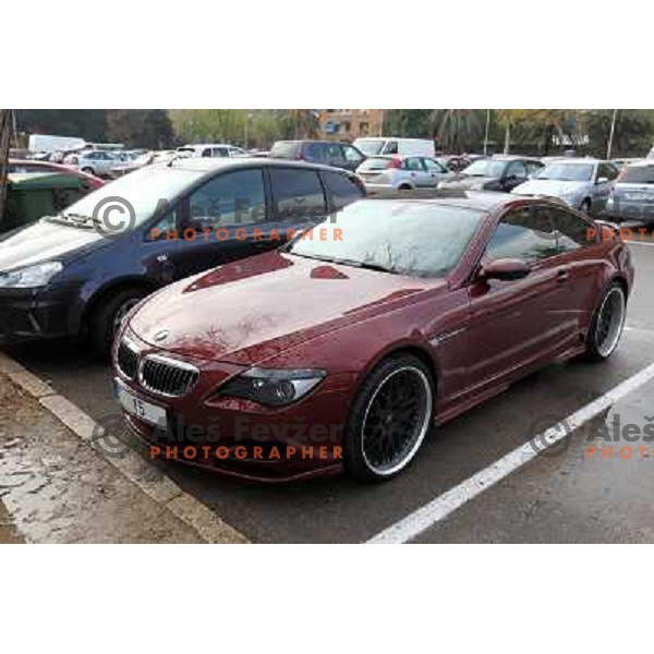 Robertas Jevtokas car outside the Arena before basketball match Power Electronics Valencia- Union Olimpija in round 10 of Turkish Airlines Euroleague, played in Valencia on December 22,2010 