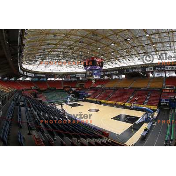 Players of Union Olimpija at preparation for basketball match Power Electronics Valencia- Union Olimpija in round 10 of Turkish Airlines Euroleague, played in Valencia on December 22,2010 