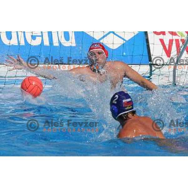 Igor Belofastov saves a goal after Peter Nizny shot