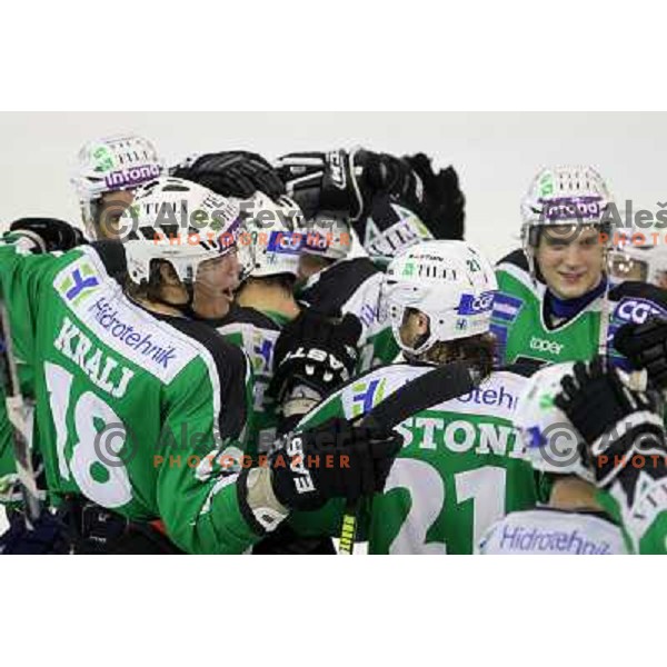 Jure Kralj of Tilia Olimpija in action during ice-hockey match Tilia Olimpija-Vienna Capitals in round 36 of EBEL league, played in Hala Tivoli, Ljubljana on January 7, 2011 