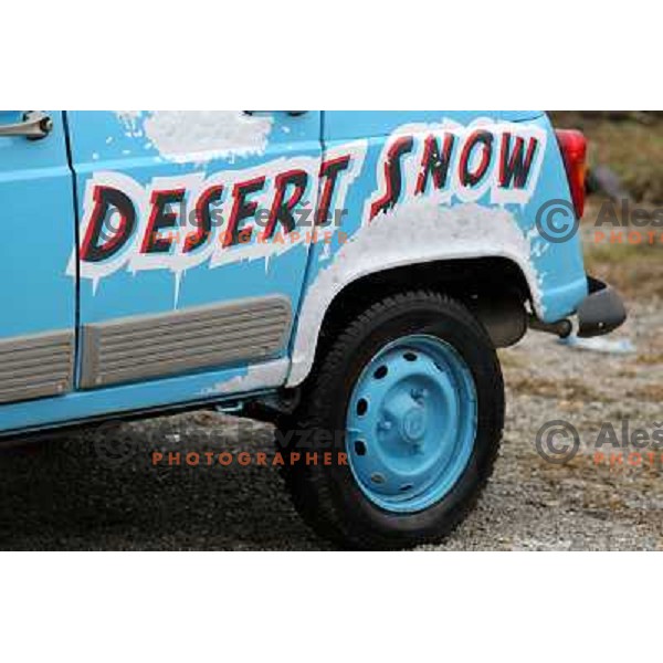 Desert Snow edition of Renault 4 TL converted into rally car for 2011 Great African run from Budapest ( Hungary) to Bamako (Mali). Driver Matjaz Macek and co-driver Miha Ceh from Slovenia will start for 15 days and 9000 km stage rally from Budapest on Jan