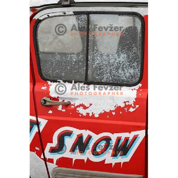 Desert Snow edition of Renault 4 TL converted into rally car for 2011 Great African run from Budapest ( Hungary) to Bamako (Mali). Driver Matjaz Macek and co-driver Miha Ceh from Slovenia will start for 15 days and 9000 km stage rally from Budapest on Jan