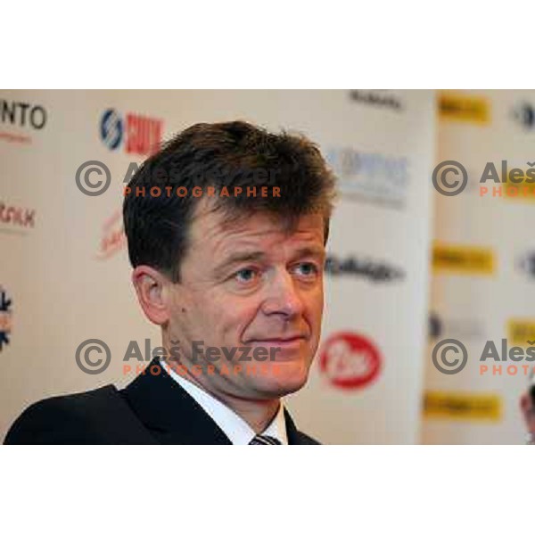  Matija Vojsk of Slovenia Ski Association during press conference in Ljubljana, Slovenia on January 10,2011 