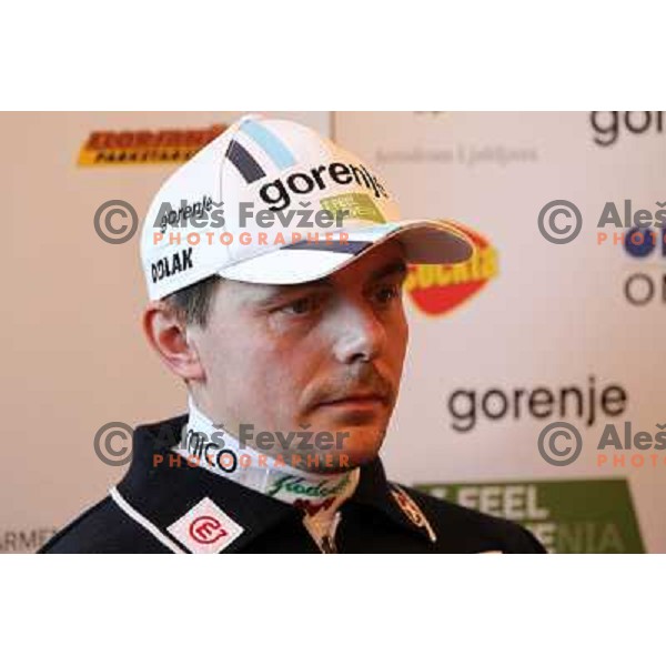 Ivan Hudac of Slovenia Nordic Ski team during press conference in Ljubljana, Slovenia on January 10,2011 