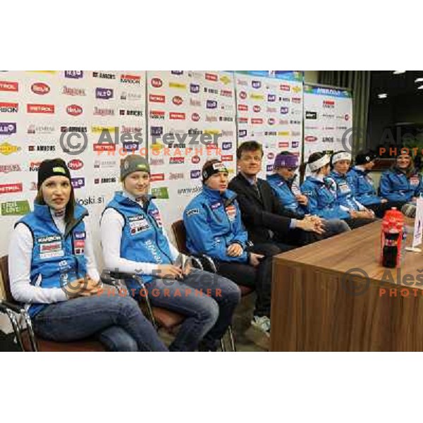  during press conference of Slovenia Ski Team before 47. Golden Fox- Zlata Lisica FIS Audi World Cup races in Maribor, Slovenia on January 14, 2011 