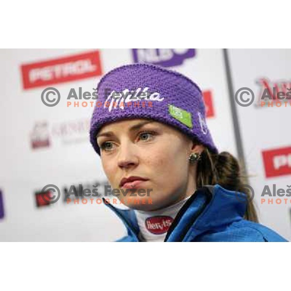 Tina Maze during press conference of Slovenia Ski Team before 47. Golden Fox- Zlata Lisica FIS Audi World Cup races in Maribor, Slovenia on January 14, 2011 