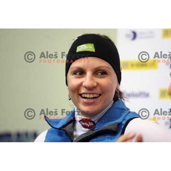 Vanja Brodnik during press conference of Slovenia Ski Team before 47. Golden Fox- Zlata Lisica FIS Audi World Cup races in Maribor, Slovenia on January 14, 2011 