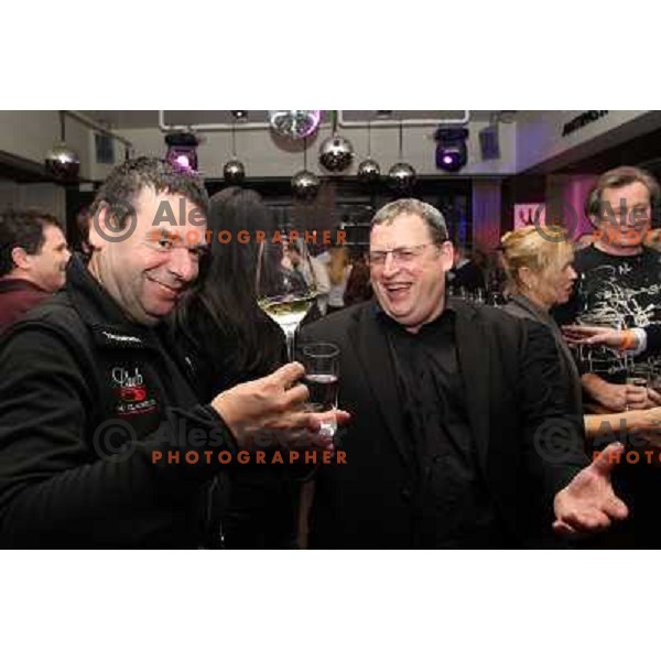 Srecko Vilar and Stojan Scurek at Welsh Riesling night in Rozmarin wine bar during 47. Golden Fox- Zlata Lisica FIS Audi World Cup races in Maribor, Slovenia on January 14, 2011 