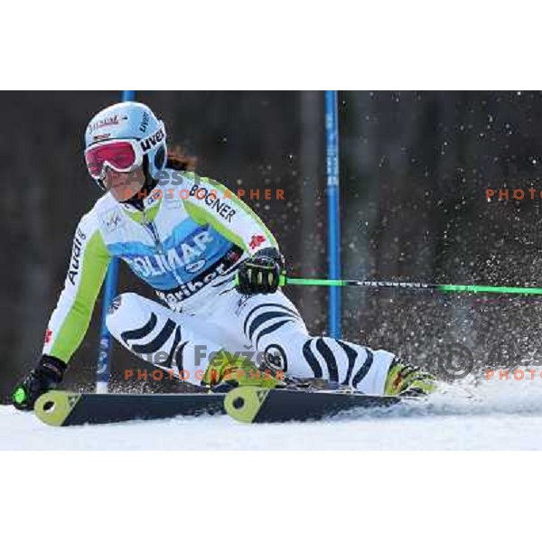 Kathrin Hoelzl (GER) during 47. Golden Fox- Zlata Lisica FIS Audi World Cup Giant Slalom race in Maribor, Slovenia on January 15, 2011. Race was cancelled after 25 racers in the finish. 