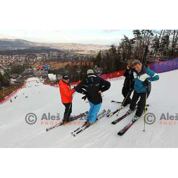 FIS Jury during 47. Golden Fox- Zlata Lisica FIS Audi World Cup Giant Slalom race in Maribor, Slovenia on January 15, 2011. Race was cancelled after 25 racers in the finish. 