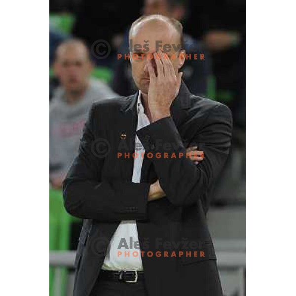 Jure Zdovc at the basketball game Union Olimpija - Cibona, played in the NLB adriatic baskteball league, 15.01.2011 , Stozice Arena, Ljubljana, 