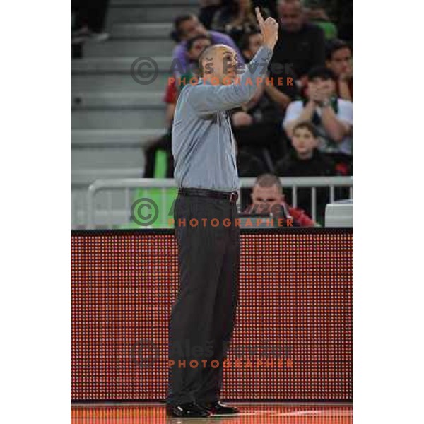 Drazen Anzulovic at the basketball game Union Olimpija - Cibona, played in the NLB adriatic baskteball league, 15.01.2011 , Stozice Arena, Ljubljana, 