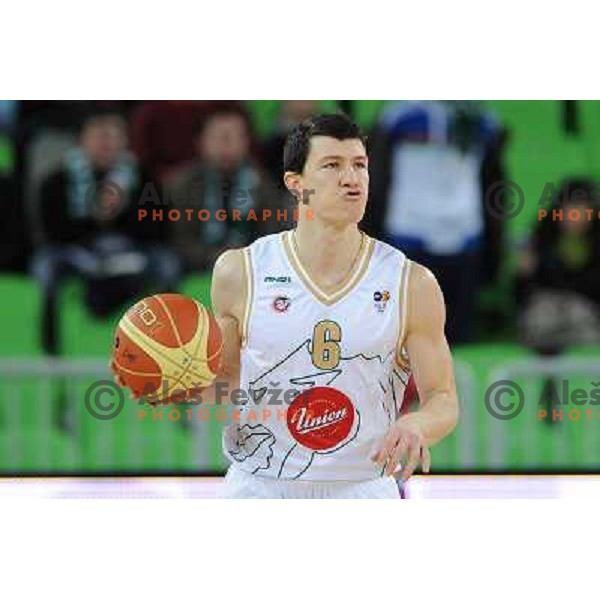 Vlado Ilievski at the basketball game Union Olimpija - Cibona, played in the NLB adriatic baskteball league, 15.01.2011 , Stozice Arena, Ljubljana, 