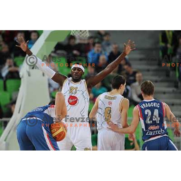 Kevinn Pinkney at the basketball game Union Olimpija - Cibona, played in the NLB adriatic baskteball league, 15.01.2011 , Stozice Arena, Ljubljana, 