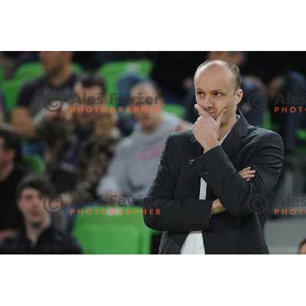 Jure Zdovc at the basketball game Union Olimpija - Cibona, played in the NLB adriatic baskteball league, 15.01.2011 , Stozice Arena, Ljubljana, 