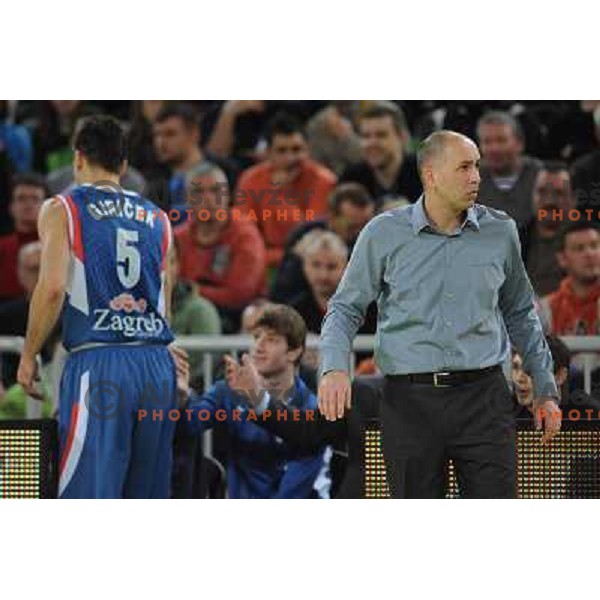 Drazen Anzulovic at the basketball game Union Olimpija - Cibona, played in the NLB adriatic baskteball league, 15.01.2011 , Stozice Arena, Ljubljana, 