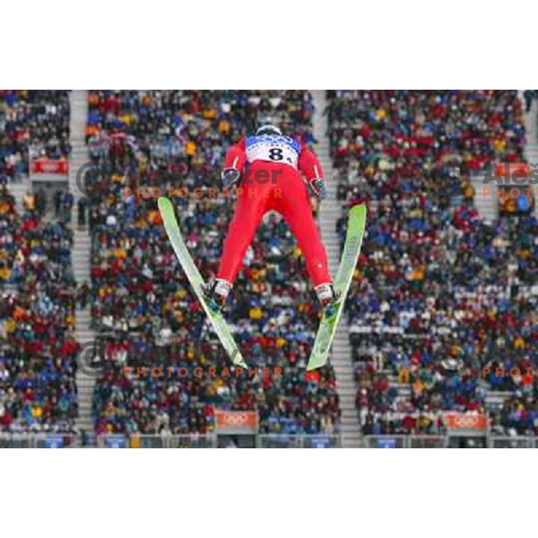 Peter Zonta , member of Slovenian team who won bronze olympic medal at team ski- jumping competition in Winter Olympic games in Salt Lake City, USA on February 2002 
