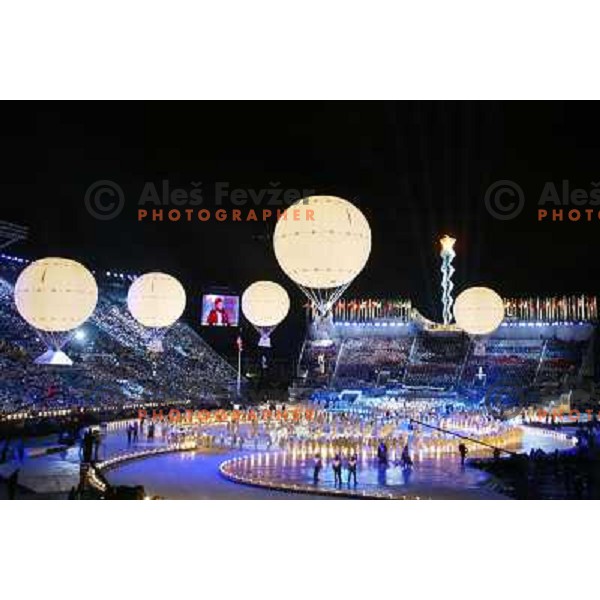 Closing ceremony at Winter Olympic games in Salt Lake City, USA on February 2002 