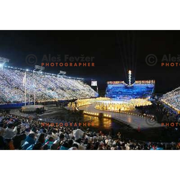 Closing ceremony at Winter Olympic games in Salt Lake City, USA on February 2002 