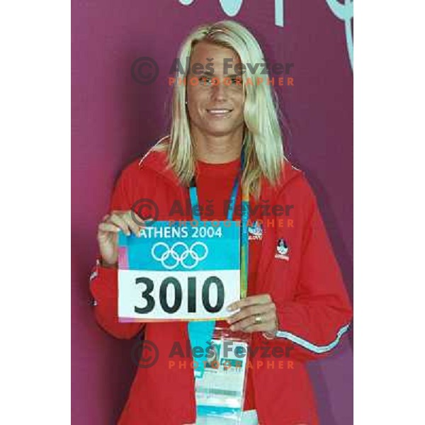 Jolanda Ceplak after press conference for International media before qualifiaction at 800 meters at Summer Olympic games in Athens, Greece on August 19, 2004. 
