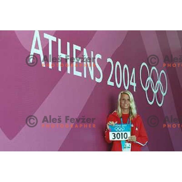 Jolanda Ceplak after press conference for International media before qualifiaction at 800 meters at Summer Olympic games in Athens, Greece on August 19, 2004. 