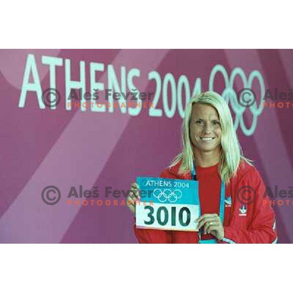 Jolanda Ceplak after press conference for International media before qualifiaction at 800 meters at Summer Olympic games in Athens, Greece on August 19, 2004. 