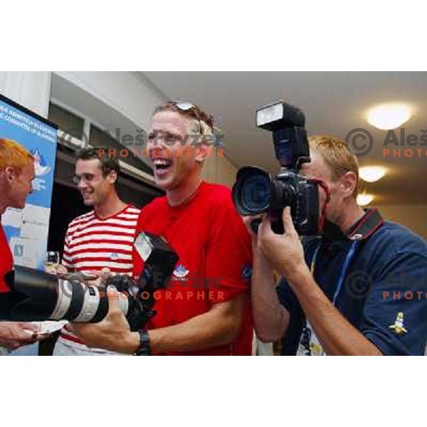 Luka Spik of Slovenia, silver medalist in rowing at Summer Olympic Games in Athens, Greece , August 2004 