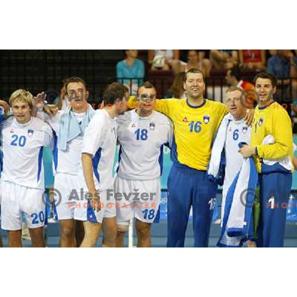 Luka Zvizej,Tomaz Tomsic, Vid kavticnik,Uros Zorman,Beno Lapajne, Andrej Kastelic, Dusan Podpecan, Summer Olympic Games Athens 2004, Greece 