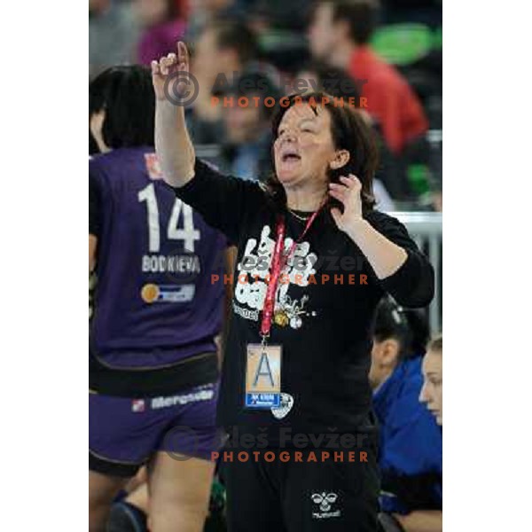 Marta Bon at the handball game RK Krim Mercator Ljubljana - Itxako Reyno De Navarra , played in the Women\'s EHF Champions league main round, 05.02.2011 , Stozice Arena, Ljubljana, 