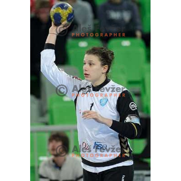 Jelena Grubisic at the handball game RK Krim Mercator Ljubljana - Itxako Reyno De Navarra , played in the Women\'s EHF Champions league main round, 05.02.2011 , Stozice Arena, Ljubljana, 