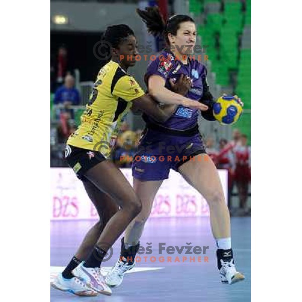 Andrea Lekic at the handball game RK Krim Mercator Ljubljana - Itxako Reyno De Navarra , played in the Women\'s EHF Champions league main round, 05.02.2011 , Stozice Arena, Ljubljana, 