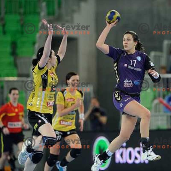 Andrea Lekic at the handball game RK Krim Mercator Ljubljana - Itxako Reyno De Navarra , played in the Women\'s EHF Champions league main round, 05.02.2011 , Stozice Arena, Ljubljana, 