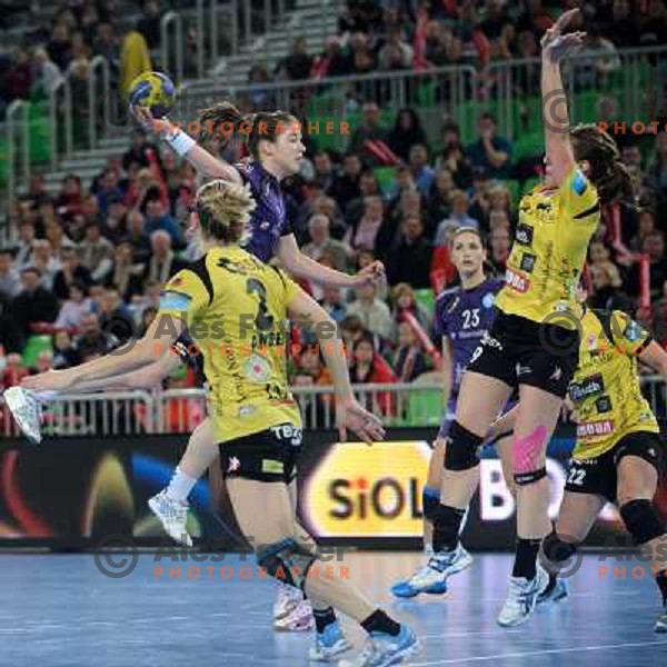 Alja Jankovic at the handball game RK Krim Mercator Ljubljana - Itxako Reyno De Navarra , played in the Women\'s EHF Champions league main round, 05.02.2011 , Stozice Arena, Ljubljana, 
