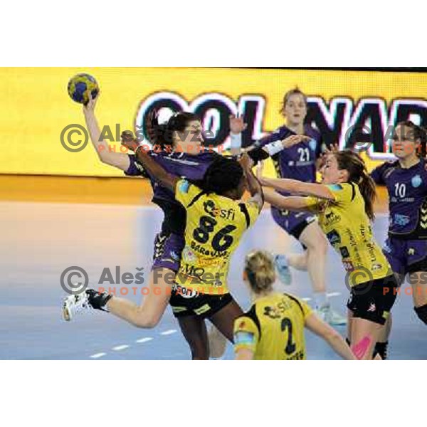 Andrea Lekic at the handball game RK Krim Mercator Ljubljana - Itxako Reyno De Navarra , played in the Women\'s EHF Champions league main round, 05.02.2011 , Stozice Arena, Ljubljana, 