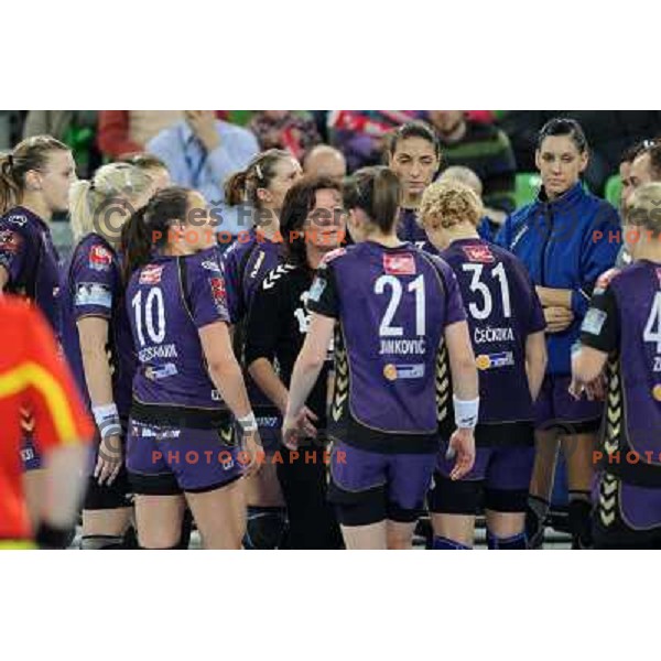 Marta Bon at the handball game RK Krim Mercator Ljubljana - Itxako Reyno De Navarra , played in the Women\'s EHF Champions league main round, 05.02.2011 , Stozice Arena, Ljubljana, 