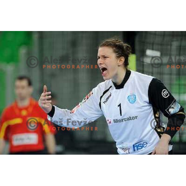 Jelena Grubisic at the handball game RK Krim Mercator Ljubljana - Itxako Reyno De Navarra , played in the Women\'s EHF Champions league main round, 05.02.2011 , Stozice Arena, Ljubljana, 
