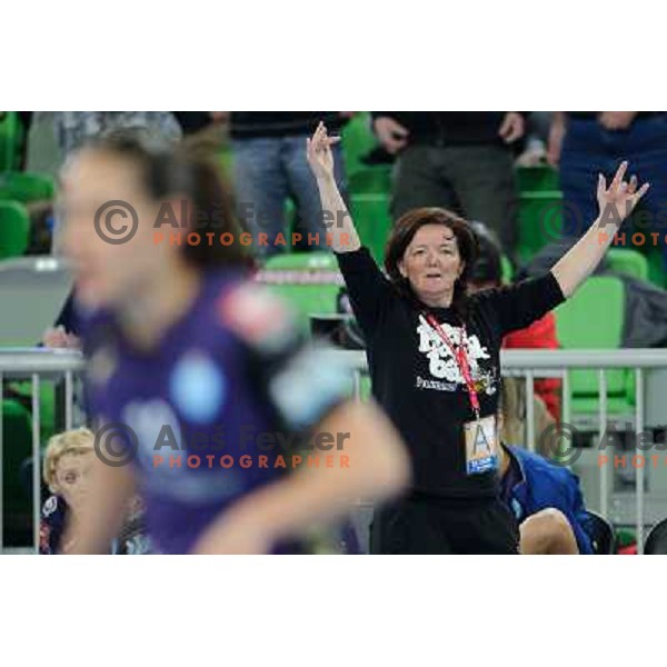 Marta Bon at the handball game RK Krim Mercator Ljubljana - Itxako Reyno De Navarra , played in the Women\'s EHF Champions league main round, 05.02.2011 , Stozice Arena, Ljubljana, 