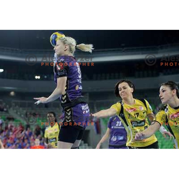 Tamara Mavsar at the handball game RK Krim Mercator Ljubljana - Itxako Reyno De Navarra , played in the Women\'s EHF Champions league main round, 05.02.2011 , Stozice Arena, Ljubljana, 
