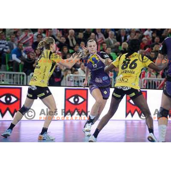 Barbara Varlec at the handball game RK Krim Mercator Ljubljana - Itxako Reyno De Navarra , played in the Women\'s EHF Champions league main round, 05.02.2011 , Stozice Arena, Ljubljana, 