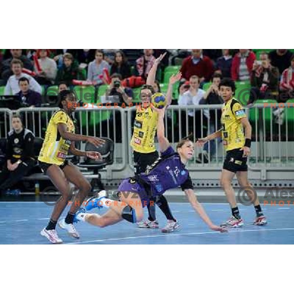 Andrea Penezic at the handball game RK Krim Mercator Ljubljana - Itxako Reyno De Navarra , played in the Women\'s EHF Champions league main round, 05.02.2011 , Stozice Arena, Ljubljana, 