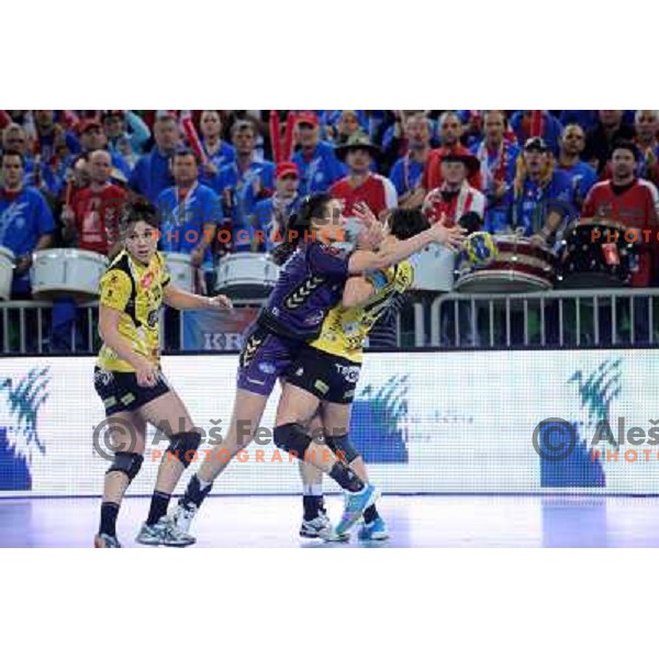 Andrea Lekic at the handball game RK Krim Mercator Ljubljana - Itxako Reyno De Navarra , played in the Women\'s EHF Champions league main round, 05.02.2011 , Stozice Arena, Ljubljana, 