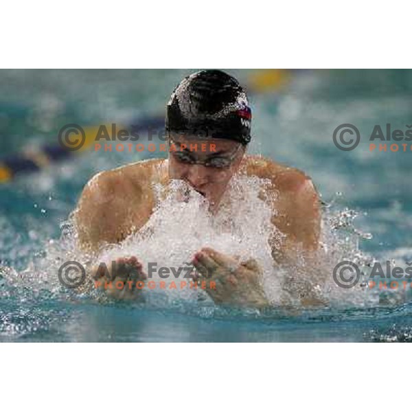 Robert Vovk during Slovenian Indoor Swimming Championships in short pool (25 meters) in Bazen Tivoli, Ljubljana on February 6,2011 