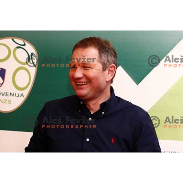 Matjaz Kek, head coach of Slovenia during press conference in Austria Trend hotel in Ljubljana, Slovenia on February 11,2011 