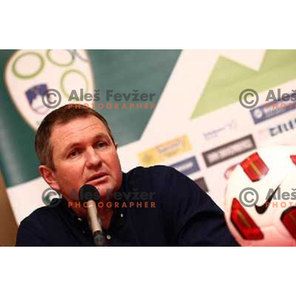 Matjaz Kek, head coach of Slovenia during press conference in Austria Trend hotel in Ljubljana, Slovenia on February 11,2011 