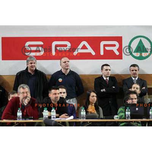 Ales Pipan, head coach of Zlatorog during basketball match Union Olimpija- Krka in quarter-final of Spar Cup, played in Poden Sports Hall, Skofja Loka, Slovenia on Feburary 11, 2011 
