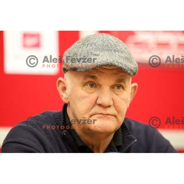 Ivan Pucko, first coach of Dejan Zavec of Slovenia during press conference before IBF World Championship walterweight fight, Ljubljana, Slovenia on February 14,2011 