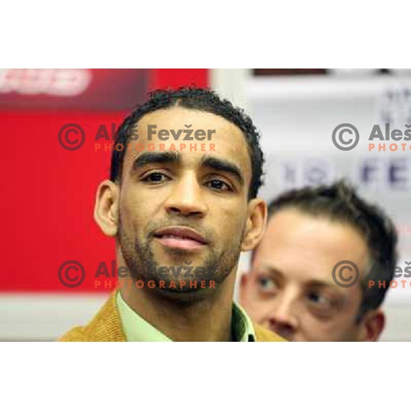 Paul Delgado of USA during press conference before IBF World Championship walterweight fight, Ljubljana, Slovenia on February 14,2011 