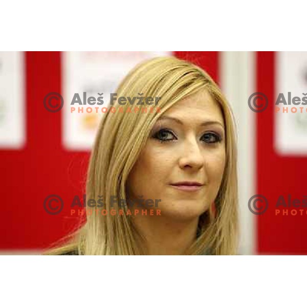 Kaly Kolonic during press conference before IBF World Championship walterweight fight, Ljubljana, Slovenia on February 14,2011 